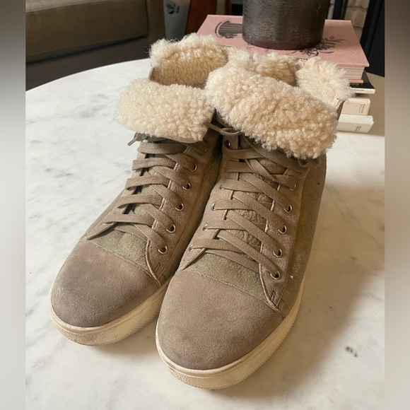 Vince Camuto Sherpa High Top Bootie Sneaker - Picture 1 of 9
